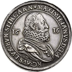 Erkehertug Maximilian, taler 1616, Hall