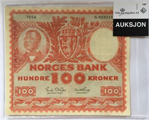100 kroner 1958. G0281115