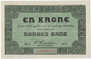 1 krone 1917. D0255228