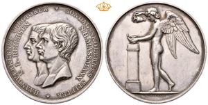 Frederik VI. Søndagsskolenes store sølvmedalje. Christensen. Sølv. 50 mm