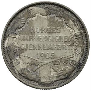 2 kroner 1907, med geværer