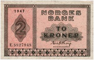2 kroner 1947. E8827948