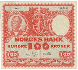 100 kroner 1961. H7767033