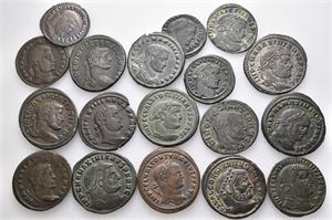 Lot of 18 Roman imperial Æ folles