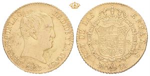 Ferdinand VII, 80 reales 1822. SR. Madrid