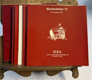 Svea Myntauksjoner 5/1979, 6, 7, 8, 9, 10, 11, 12/1981