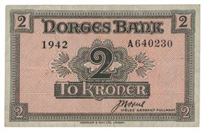 Norway. 2 kroner 1942. A640230