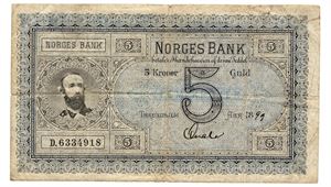 5 kroner 1899. D6334918. Quale.