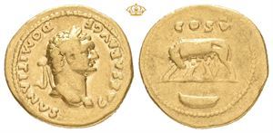 Domitian. As Caesar, AD 69-81. AV aureus (20 mm; 7,00 g)