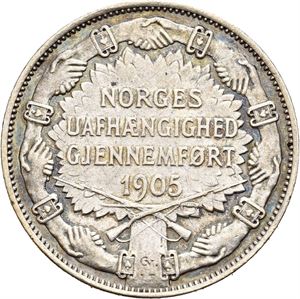2 kroner 1907, med geværer