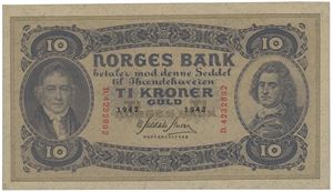 10 kroner 1943. D.4232882.