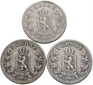 1 krone 1893, 94 og 95