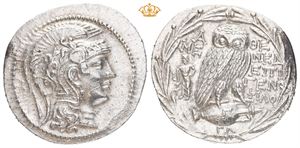 ATTICA, Athens. Circa 165-42 BC. AR tetradrachm (32 mm; 16,65 g)