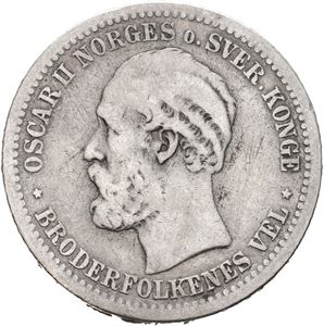 1 krone 1882. Riper på advers
