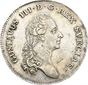 GUSTAV III 1771-1792, Riksdaler 1787