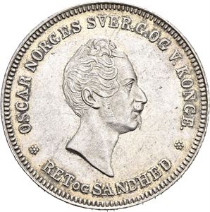 OSCAR I 1844-1859, KONGSBERG. 1/2 speciedaler 1849