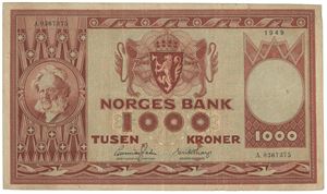 1000 kroner 1949 A.0367375