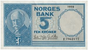 5 kroner 1959. F