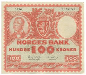 100 kroner 1956. E2583266