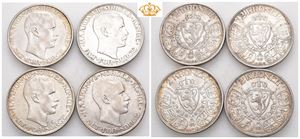 Lot 4 stk. 2 kroner 1908, 1910, 1912 og 1913