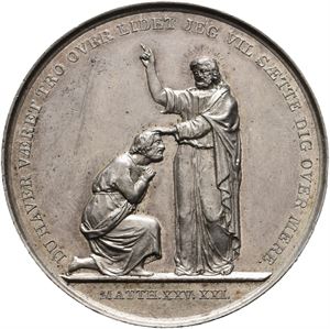 Selskabet for Christiania Bys Vel for lang og tro tjeneste, sølvmedalje.
