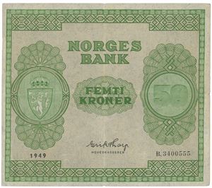 50 kroner 1949. B.3400555