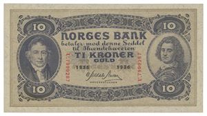 10 kroner 1936. U7999287