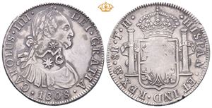 Mexico. Uavhengighetskrigen, Oaxaca, Opprørsutmyntning, 8 reales u.år (1811-1814)