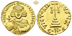 Anastasius II (Artemius). AD 713-715. AV solidus (4,36 g).