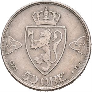 Norge, Haakon VII, 50 øre 1923 uten hull