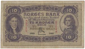 10 kroner 1905. B.0374137.