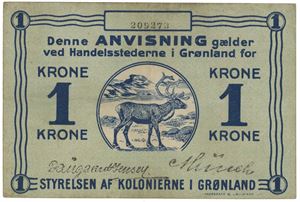 1 krone 1913 209273.  Sieg 60.