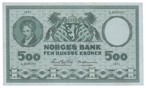 500 kroner 1971. A4038793