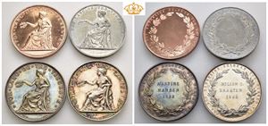 For lang og tro tjeneste. Lott 4 medaljer