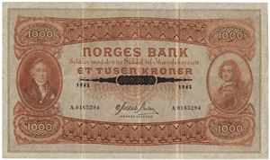 1000 kroner 1945. A0165294