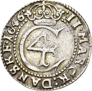 CHRISTIAN IV 1588-1648 2 mark 1646. S.59