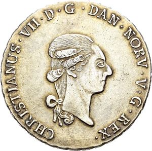 CHRISTIAN VII 1766-1808, KONGSBERG. 2/3 speciedaler 1796. S.4