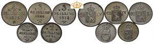 Skillingslott 2 sk 1842, 71, 3 sk 1869, 73 og 4 sk 1871 VK