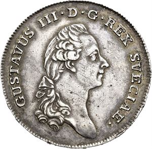 GUSTAV III 1771-1792, Riksdaler 1782