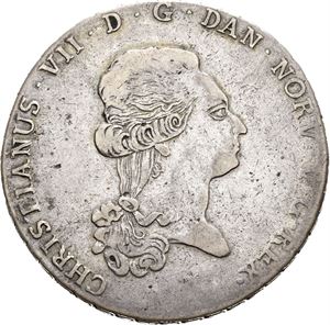 CHRISTIAN VII 1766-1808, KONGSBERG. Speciedaler 1795. S.5