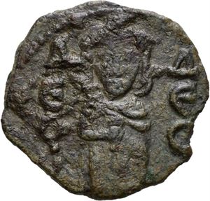 Leo III the "Isaurian" 717-741, Æ follis, Syrakus 731-741 e.Kr. Leo stående/Cons