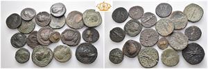 Lot of 18 Roman imperial brass and copper coins