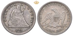 1/4 dollar 1861