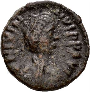 Justinian I 527-565, Æ pentanummium, ukjent myntsted. R: Stor V