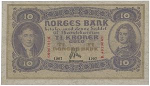 10 kroner 1907. B.4619669.