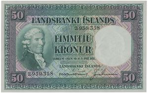 50 krónur ND (1948). No. 2959358.