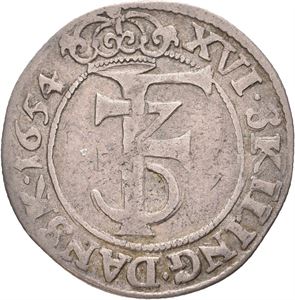 Frederik III, 1 mark 1654. S.36