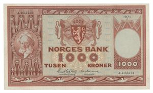 1000 kroner 1971. A4155753