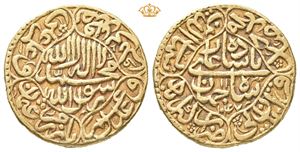 INDIA, Mughal Empire. Shihab al-Din Muhammad Shah Jahan, 1627-1658. AV mohur (23 mm; 10,86 g)