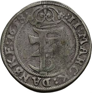 FREDERIK III 1648-1670. 2 mark 1658. S.36